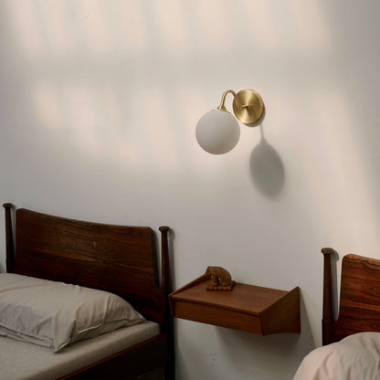 BALL Brass Right Angle Wall Lamp