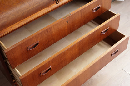 丹麥 Egon Ostergaard  柚木 半圓 寫字櫃