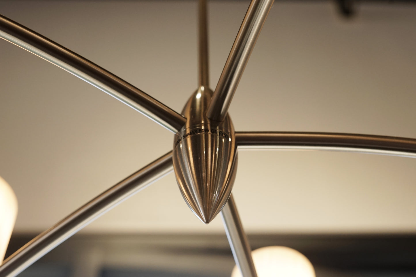 丹麥 五燈 霧銀 金屬 吊燈