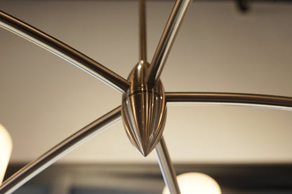 丹麥 五燈 霧銀 金屬 吊燈