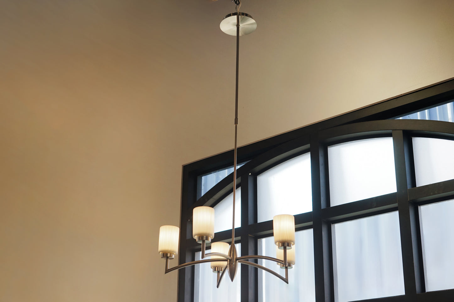 丹麥 五燈 霧銀 金屬 吊燈