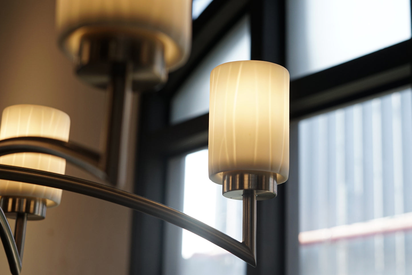 丹麥 五燈 霧銀 金屬 吊燈