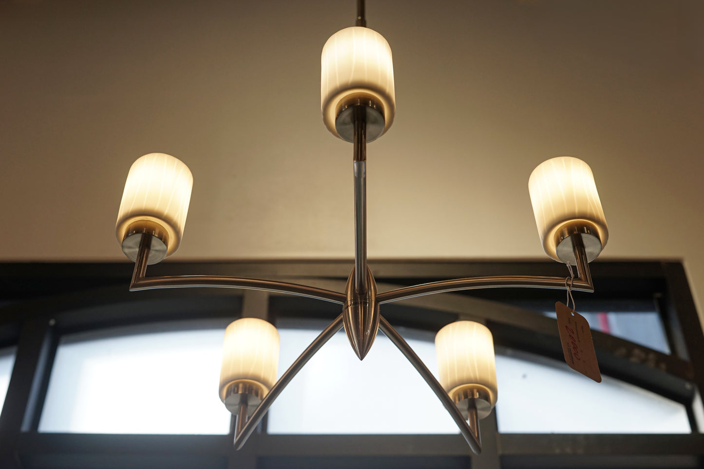 丹麥 五燈 霧銀 金屬 吊燈