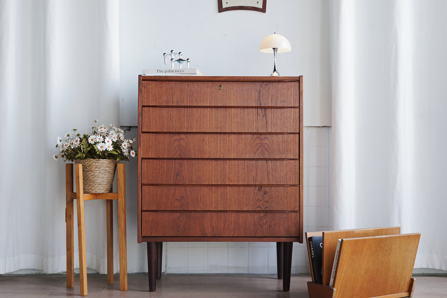 丹麥 柚木 經典 六抽 高斗櫃