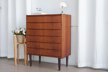 丹麥 柚木 經典 六抽 高斗櫃