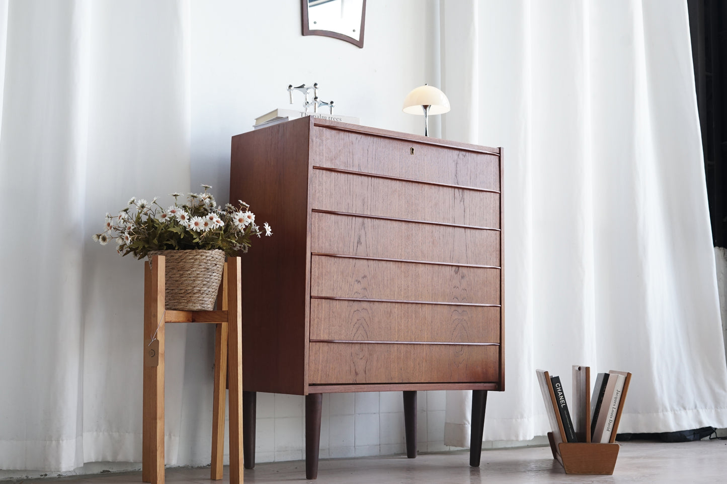 丹麥 柚木 經典 六抽 高斗櫃