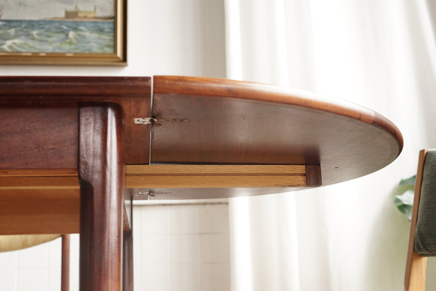 丹麥 玫瑰木 折葉 延伸餐桌