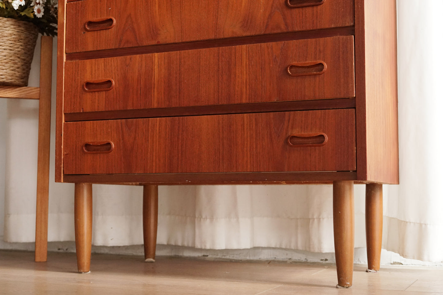 丹麥 柚木 中型 六抽屜 高櫃