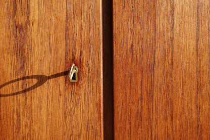 丹麥 柚木 三門 高腳 收納櫃 餐邊櫃