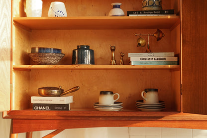 丹麥 柚木 三門 高腳 收納櫃 餐邊櫃