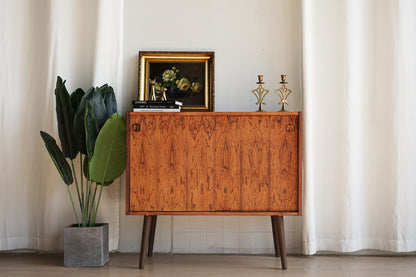 丹麥 玫瑰木 古典 雙滑門 矮櫃