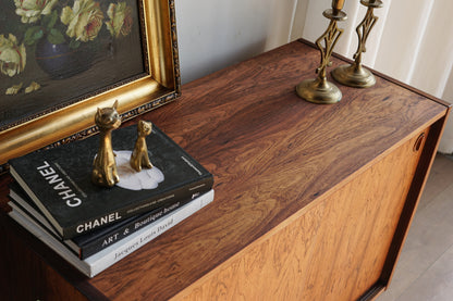 丹麥 玫瑰木 古典 雙滑門 矮櫃