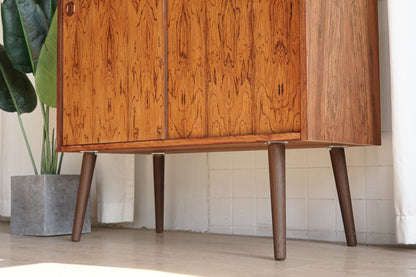 丹麥 玫瑰木 古典 雙滑門 矮櫃