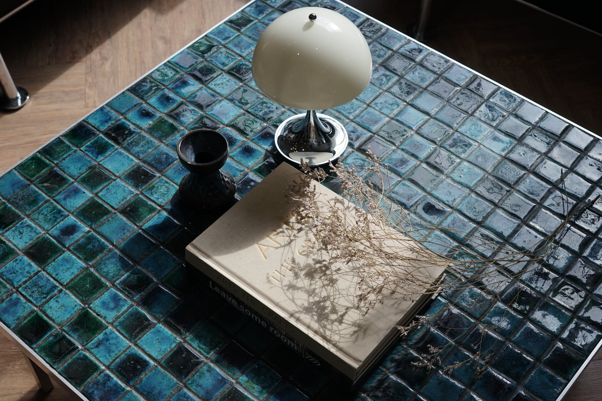 丹麥 湖水綠 磁磚 金屬 茶几 OLDANMARK