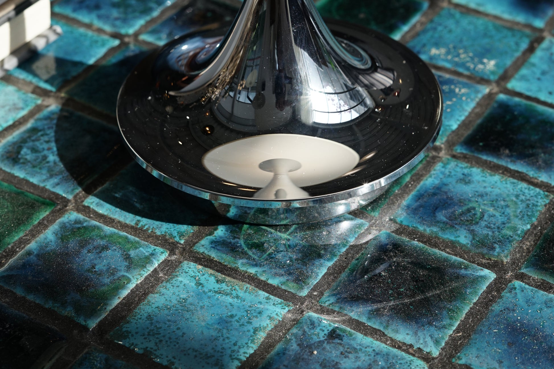 丹麥 湖水綠 磁磚 金屬 茶几 OLDANMARK