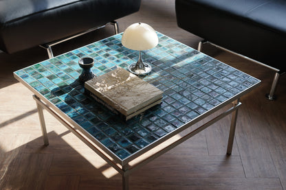 丹麥 湖水綠 磁磚 金屬 茶几 OLDANMARK