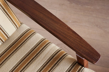 丹麥 柚木 寬條背 經典搖椅 OLDANMARK