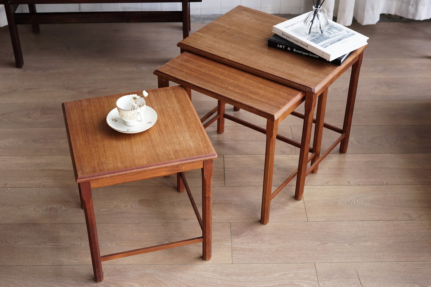 丹麥 柚木 雅緻 靈活收納 三連桌 OLDANMARK