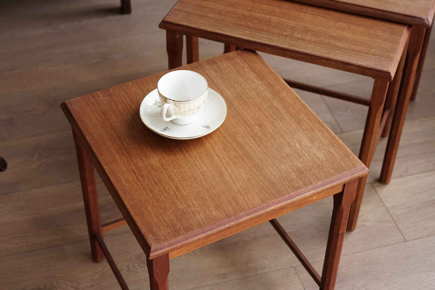 丹麥 柚木 雅緻 靈活收納 三連桌 OLDANMARK