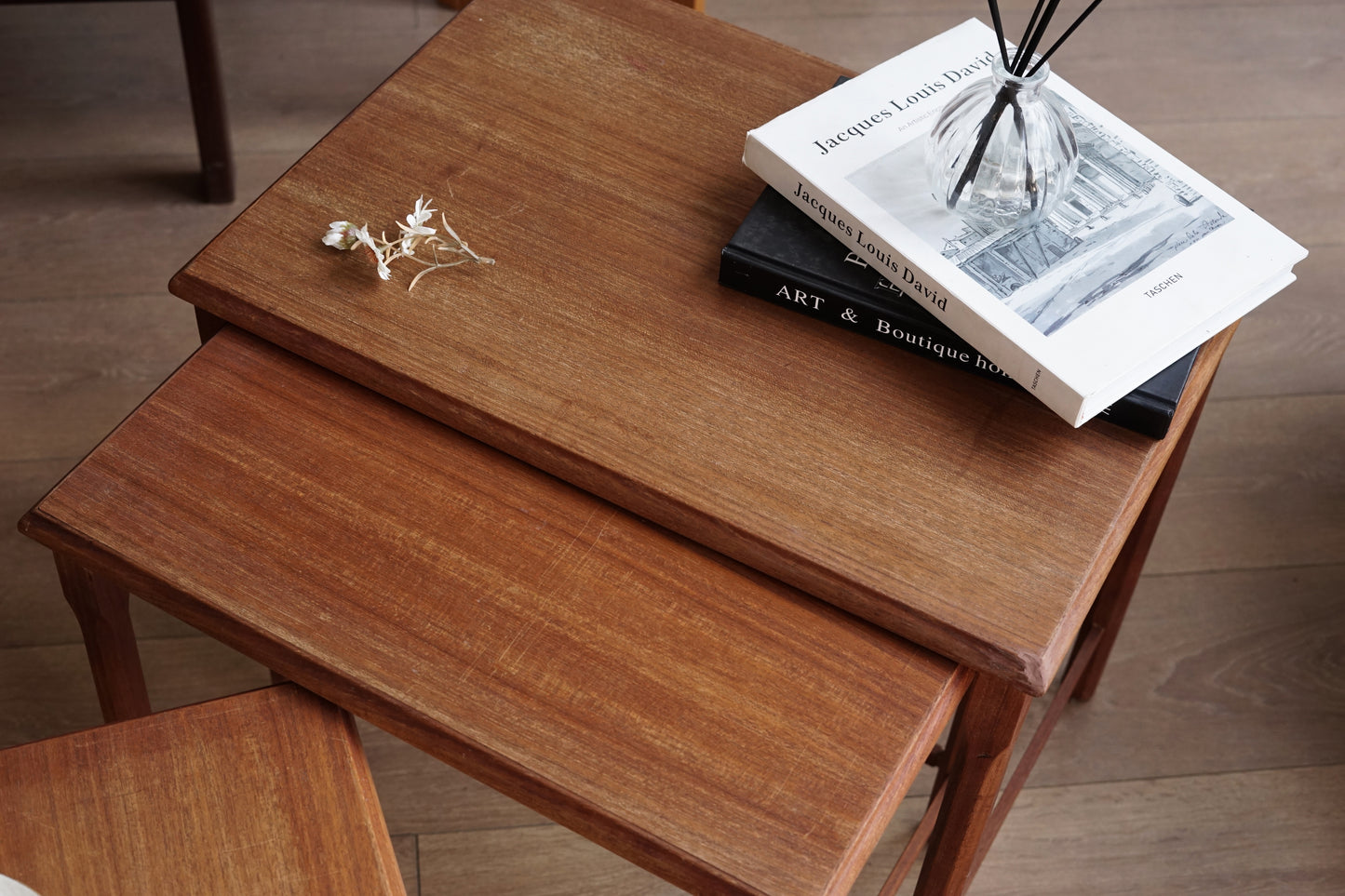 丹麥 柚木 雅緻 靈活收納 三連桌 OLDANMARK