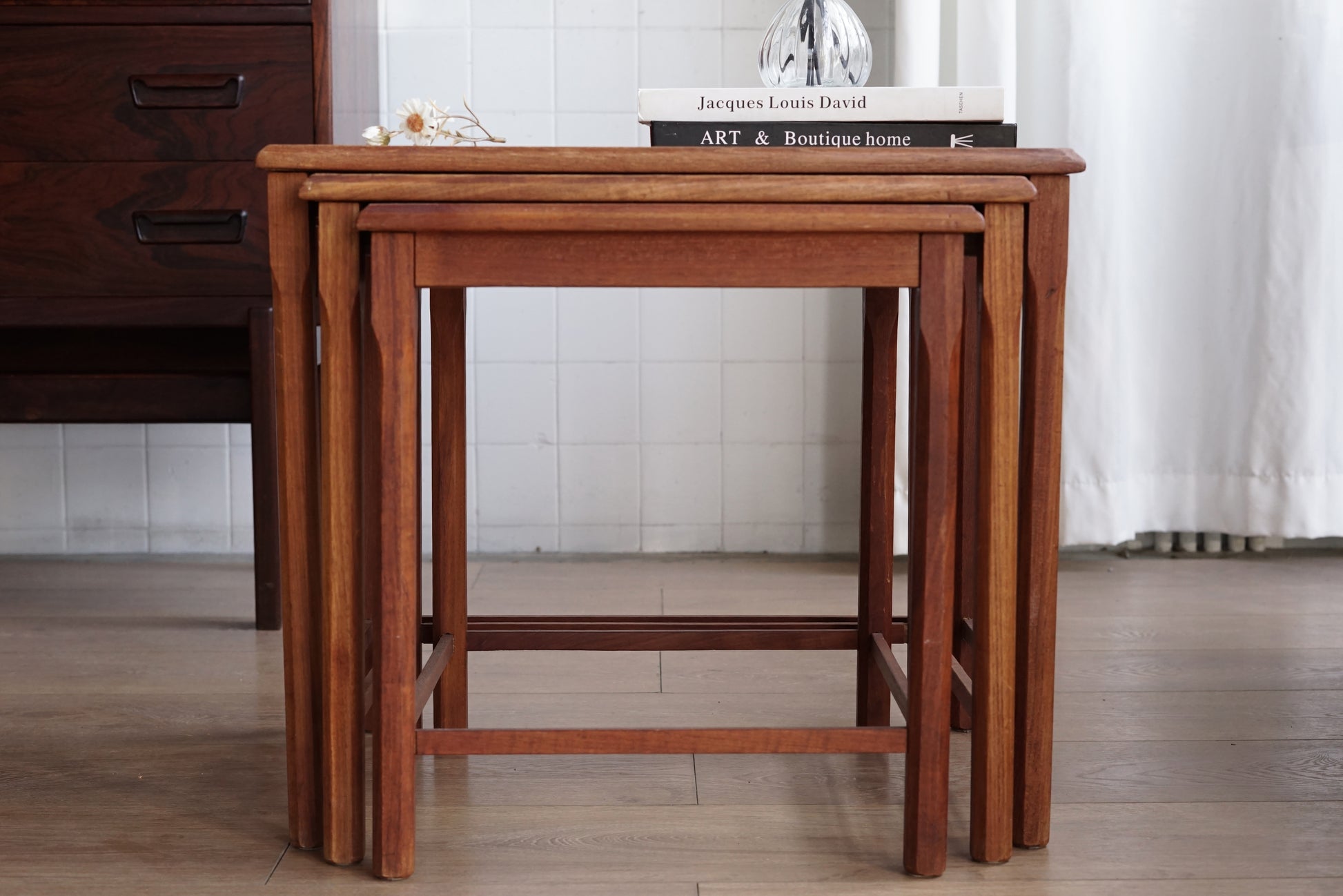 丹麥 柚木 雅緻 靈活收納 三連桌 OLDANMARK