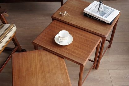 丹麥 柚木 雅緻 靈活收納 三連桌 OLDANMARK