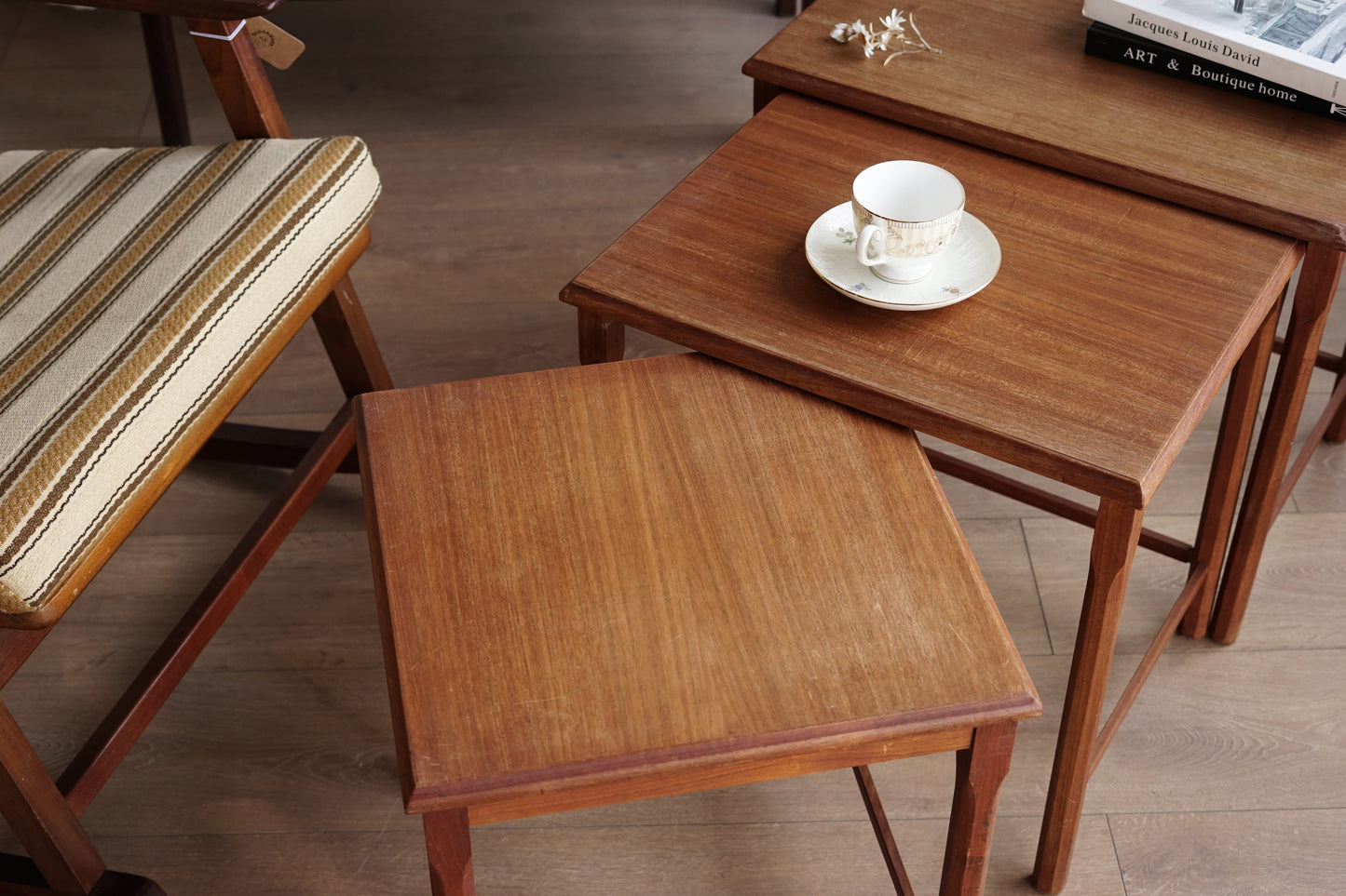 丹麥 柚木 雅緻 靈活收納 三連桌 OLDANMARK