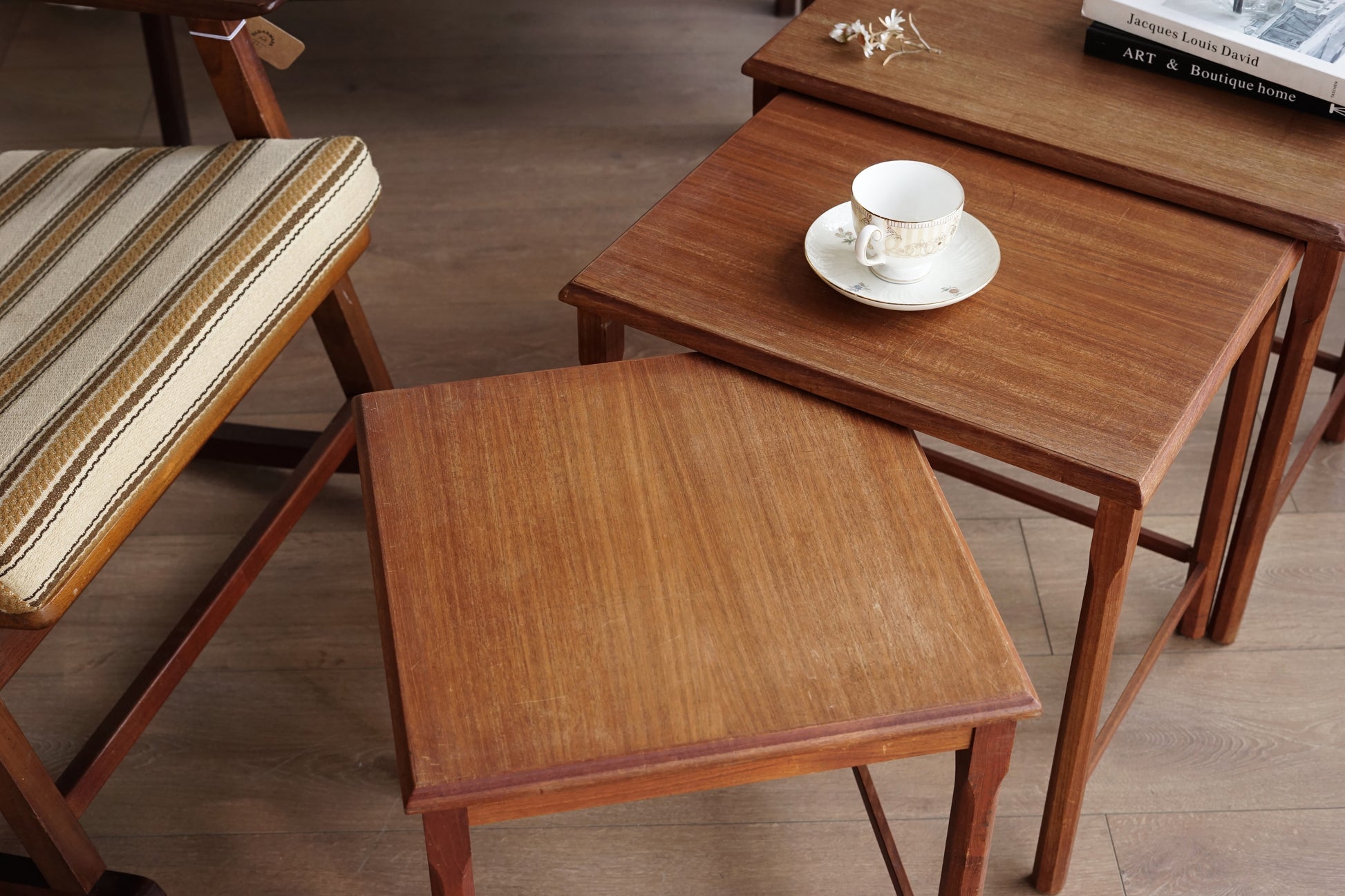 丹麥 柚木 雅緻 靈活收納 三連桌 OLDANMARK