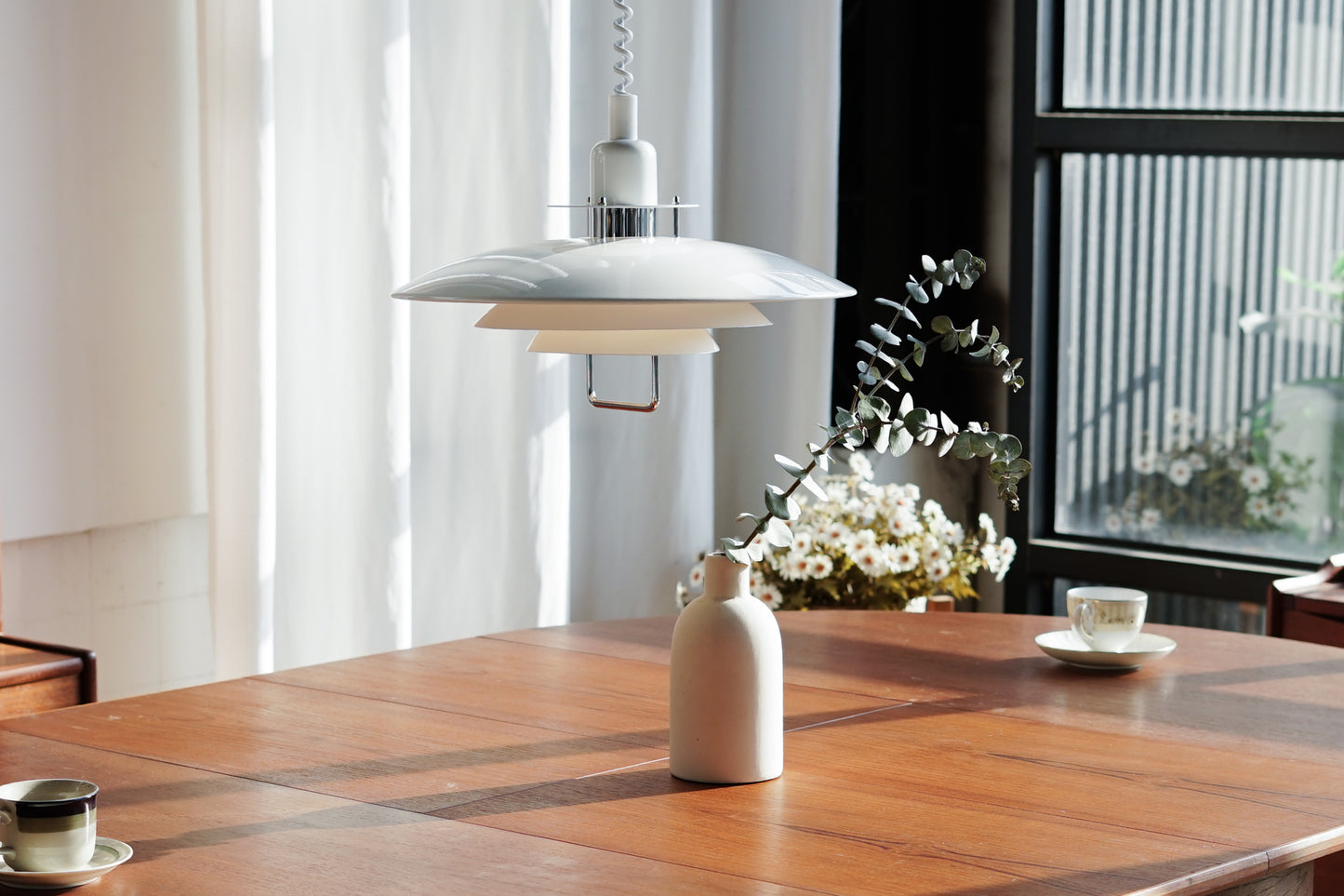 Belid Primus II 瑞典製 經典 伸縮 升降 白色 吊燈 OLDANMARK