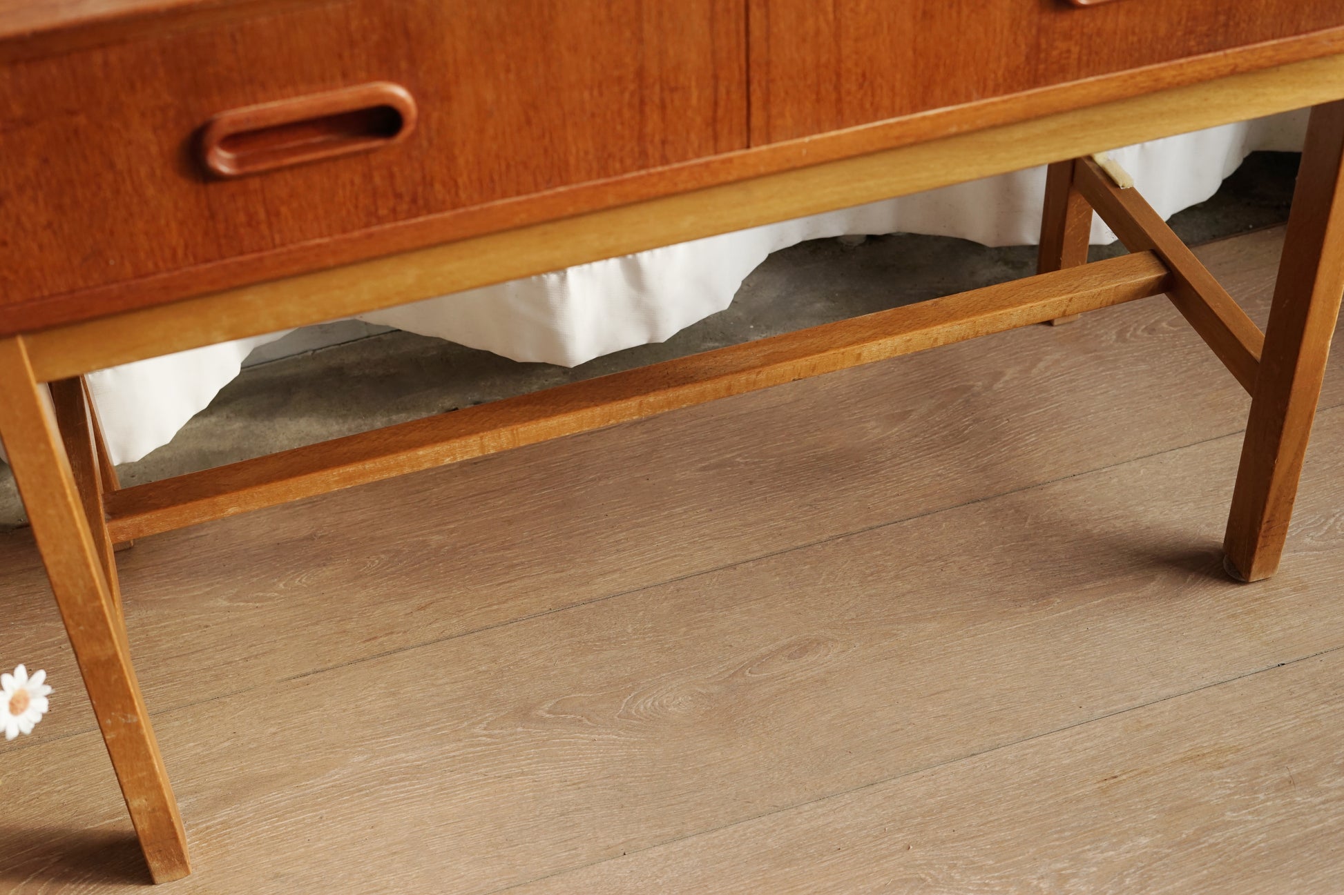 丹麥 柚木 雙抽 矮玄關桌 小邊几 OLDANMARK