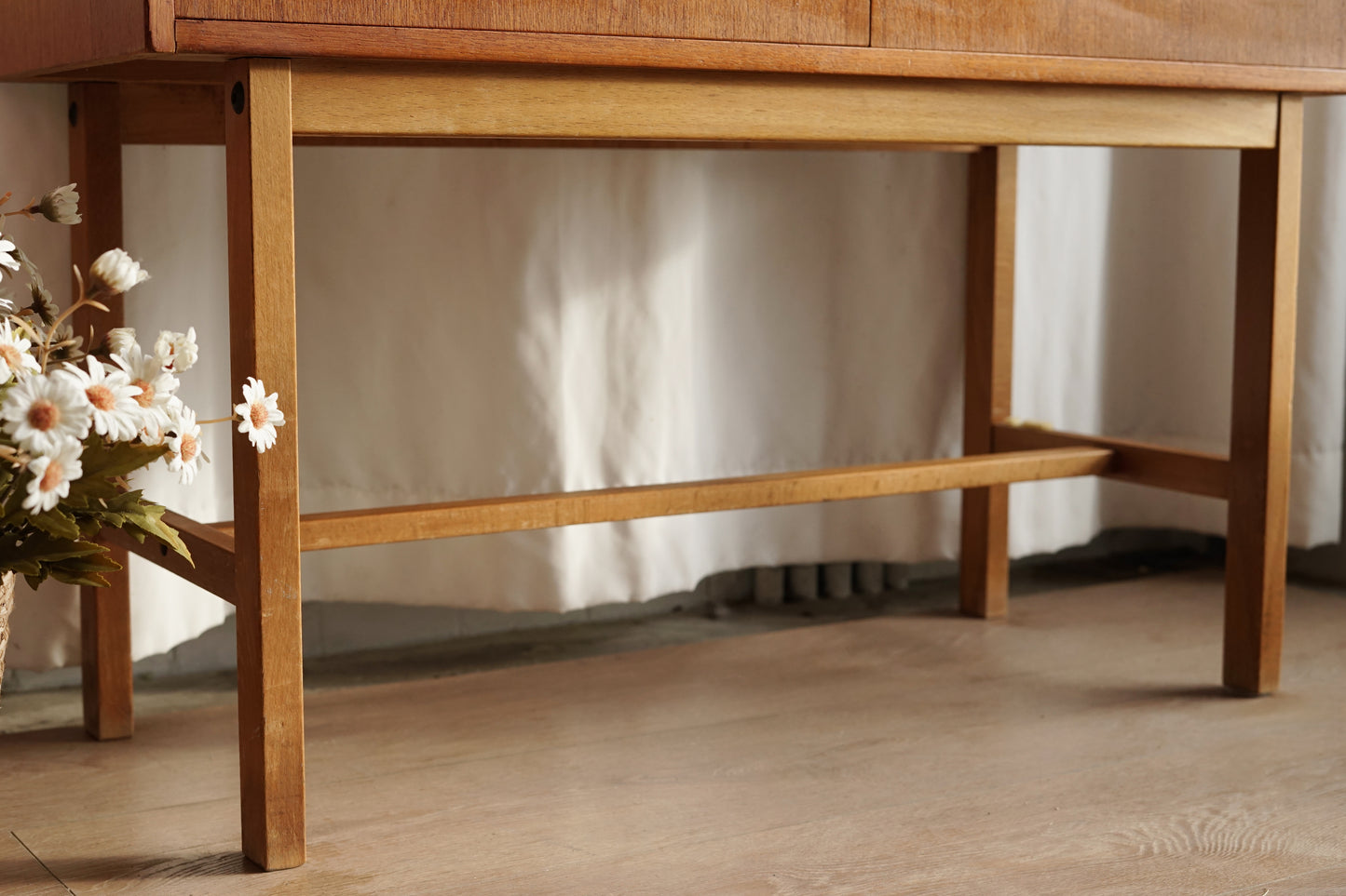 丹麥 柚木 雙抽 矮玄關桌 小邊几 OLDANMARK