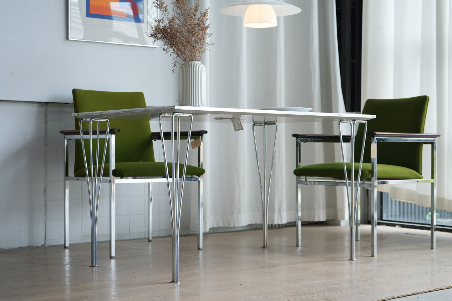 丹麥 Fritz Hansen 經典 淺灰色 矩形餐桌 OLDANMARK