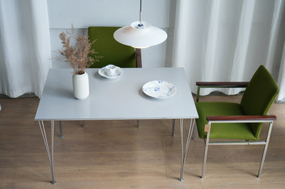 丹麥 Fritz Hansen 經典 淺灰色 矩形餐桌 OLDANMARK