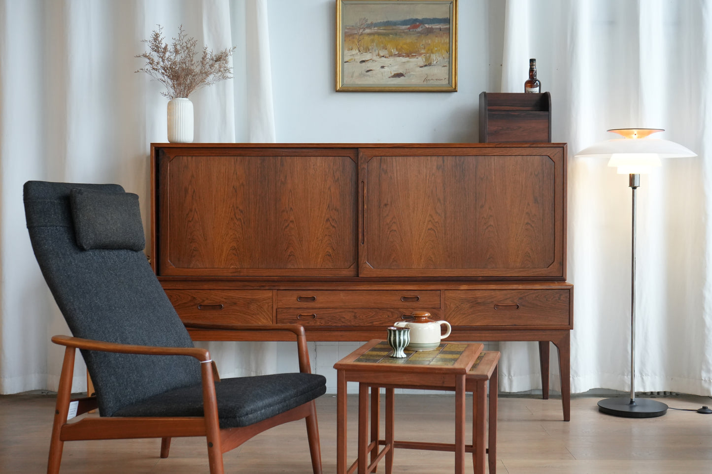 丹麥 Kai Kristiansen Model 54 玫瑰木大型邊櫃 OLDANMARK