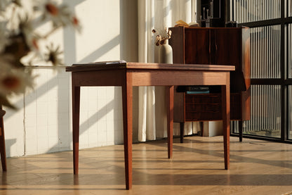 丹麥 柚木 旋轉 延伸桌