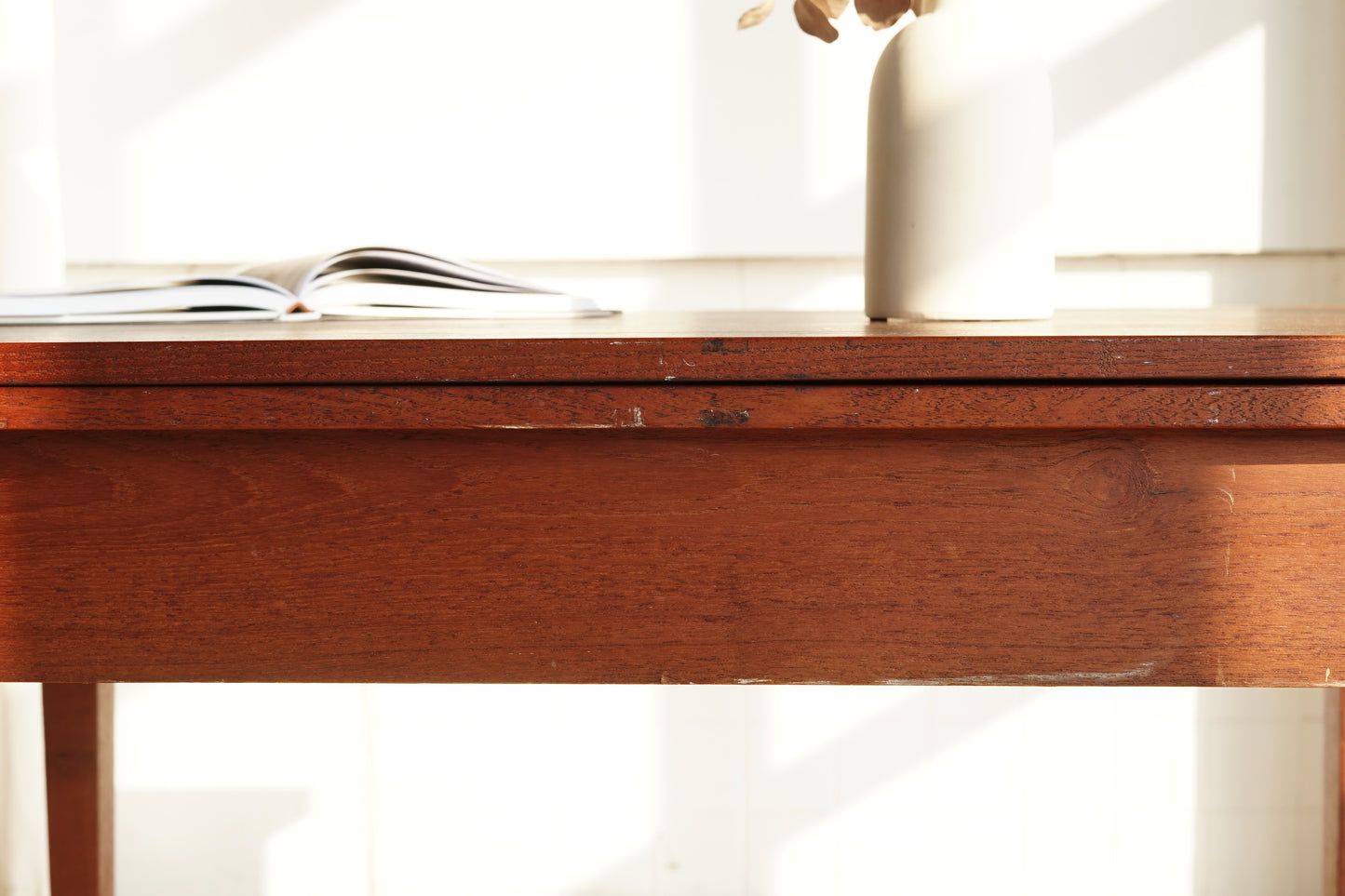 丹麥 柚木 旋轉 延伸桌