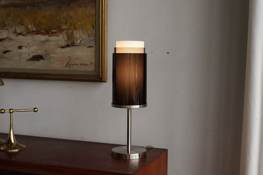 丹麥 Penlau Lamper 雙層圓筒 咖啡色 桌燈