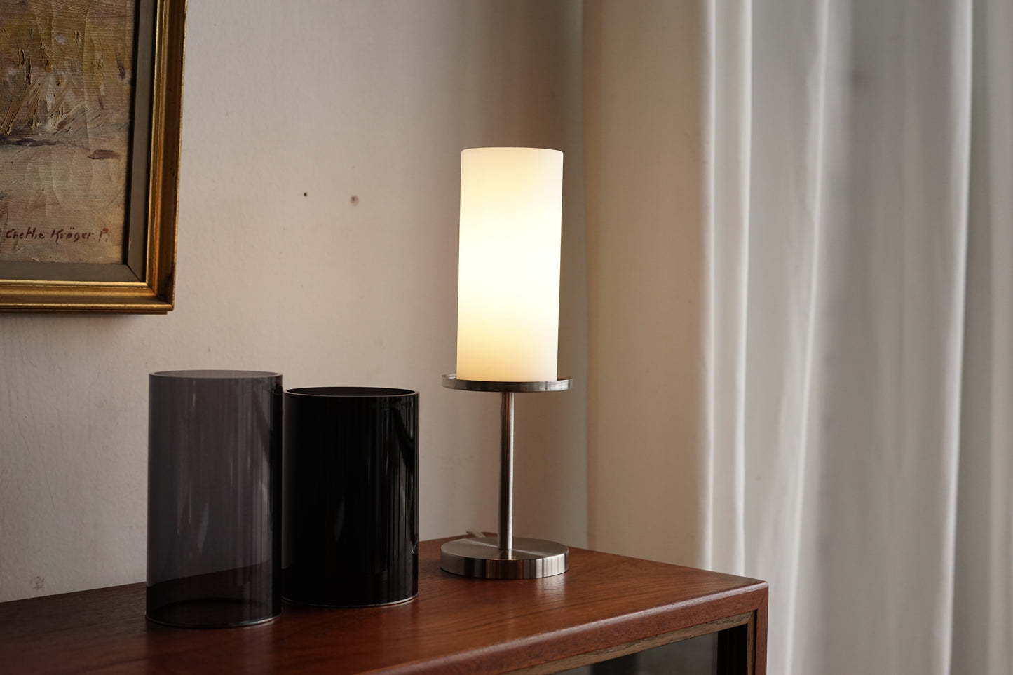 丹麥 Penlau Lamper 雙層圓筒 咖啡色 桌燈