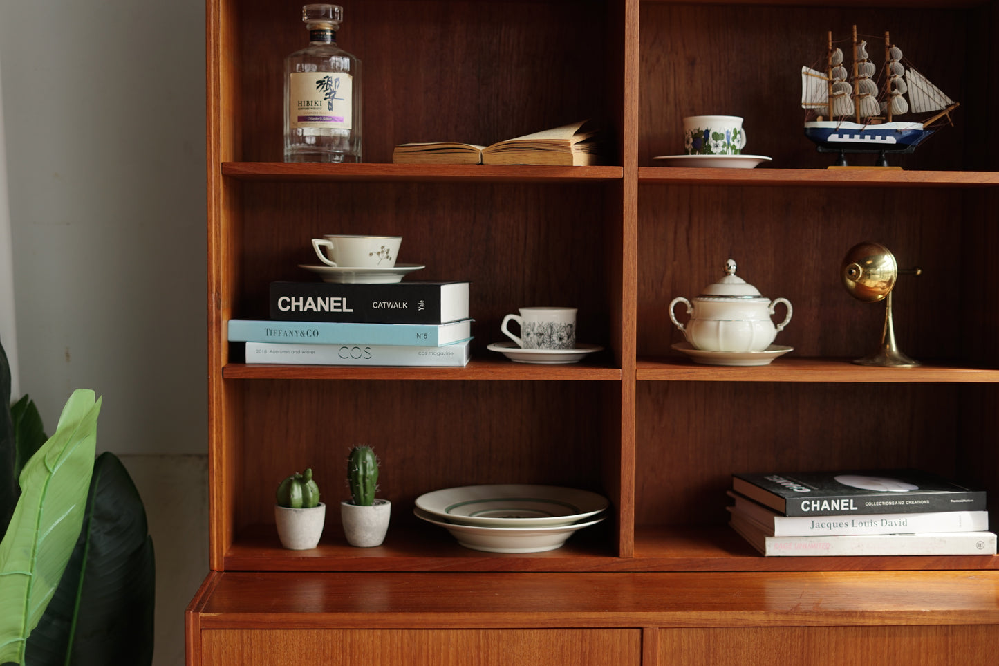 丹麥 柚木 方格 收納 邊櫃/書櫃