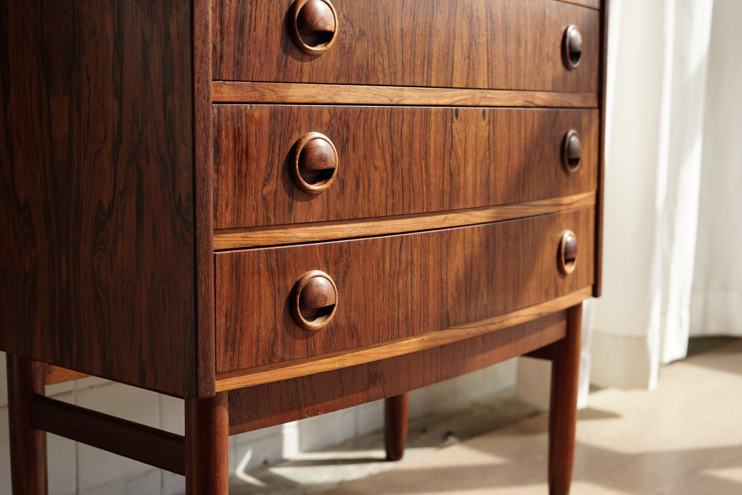 丹麥 玫瑰木 小型 五層 抽屜櫃