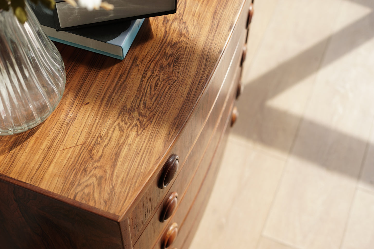 丹麥 玫瑰木 小型 五層 抽屜櫃