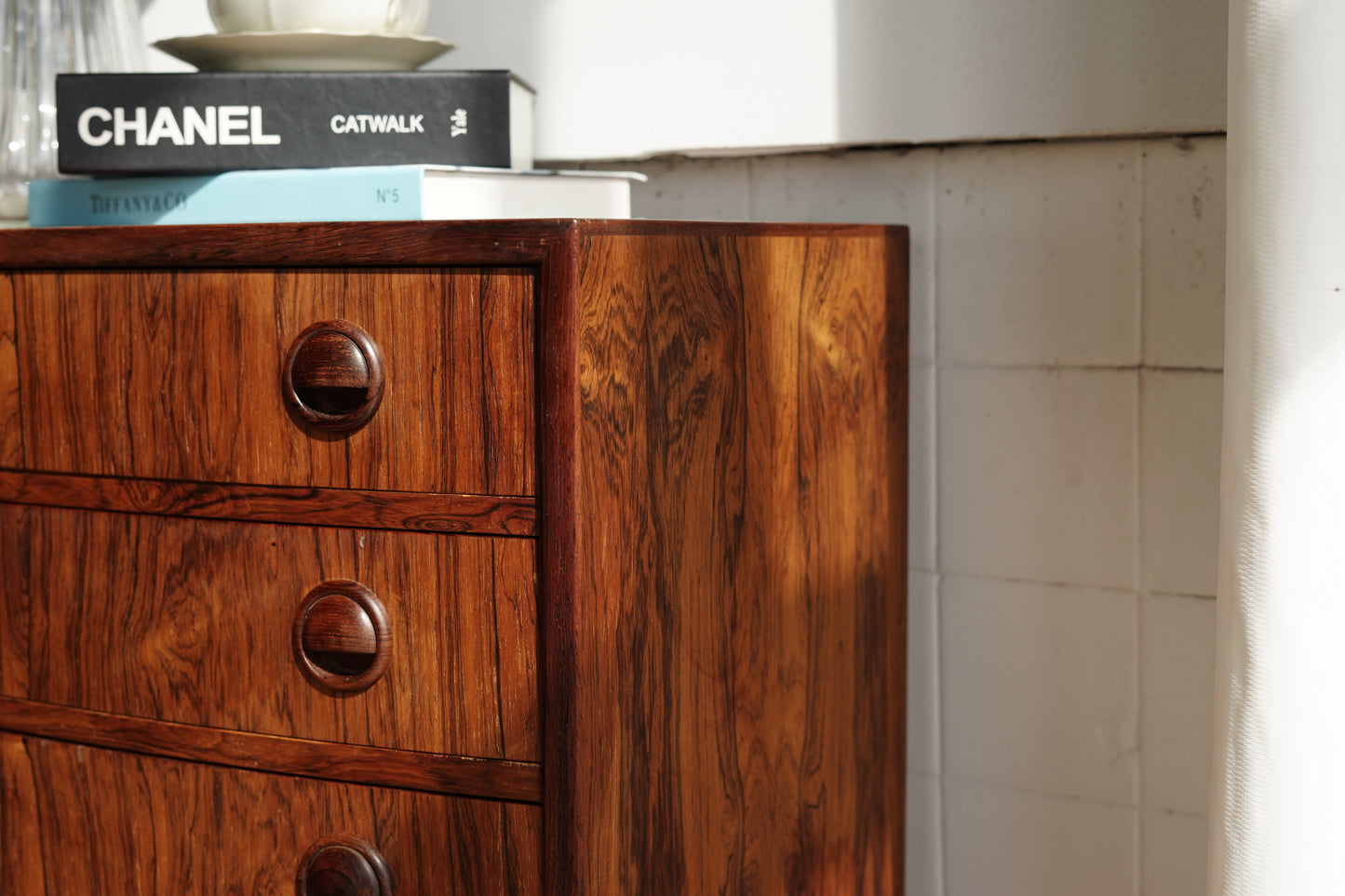 丹麥 玫瑰木 小型 五層 抽屜櫃