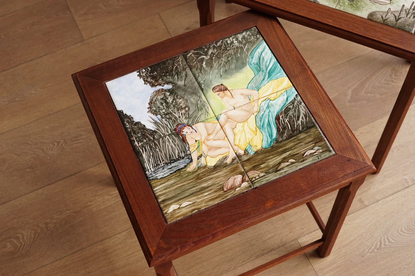 丹麥 皇家瓷磚 三連桌