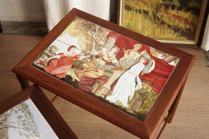 丹麥 皇家瓷磚 三連桌