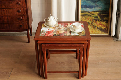 丹麥 皇家瓷磚 三連桌