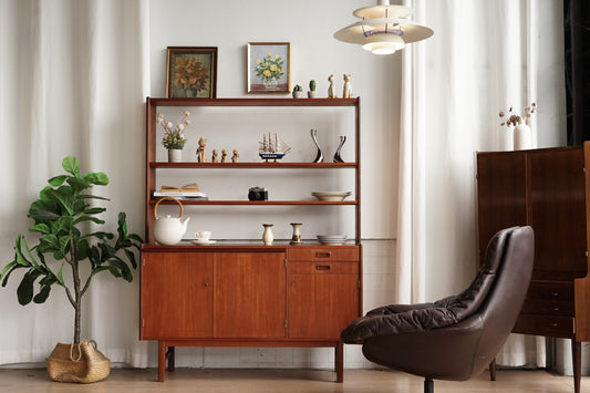 丹麥 柚木 餐邊展示櫃