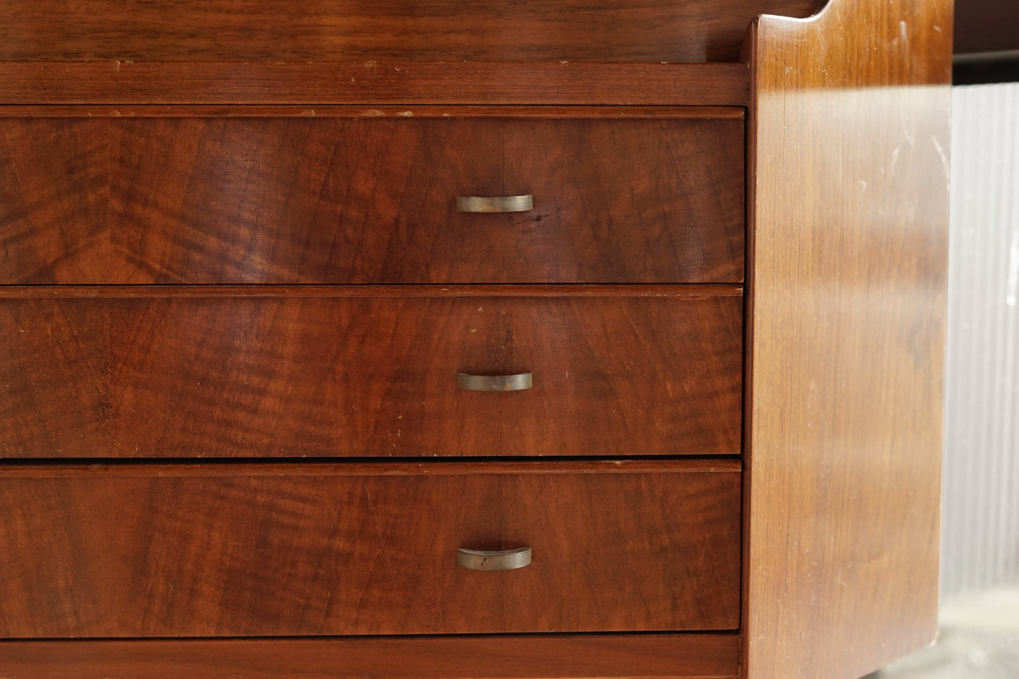 丹麥 桃花心木 高腳 展示收納櫃