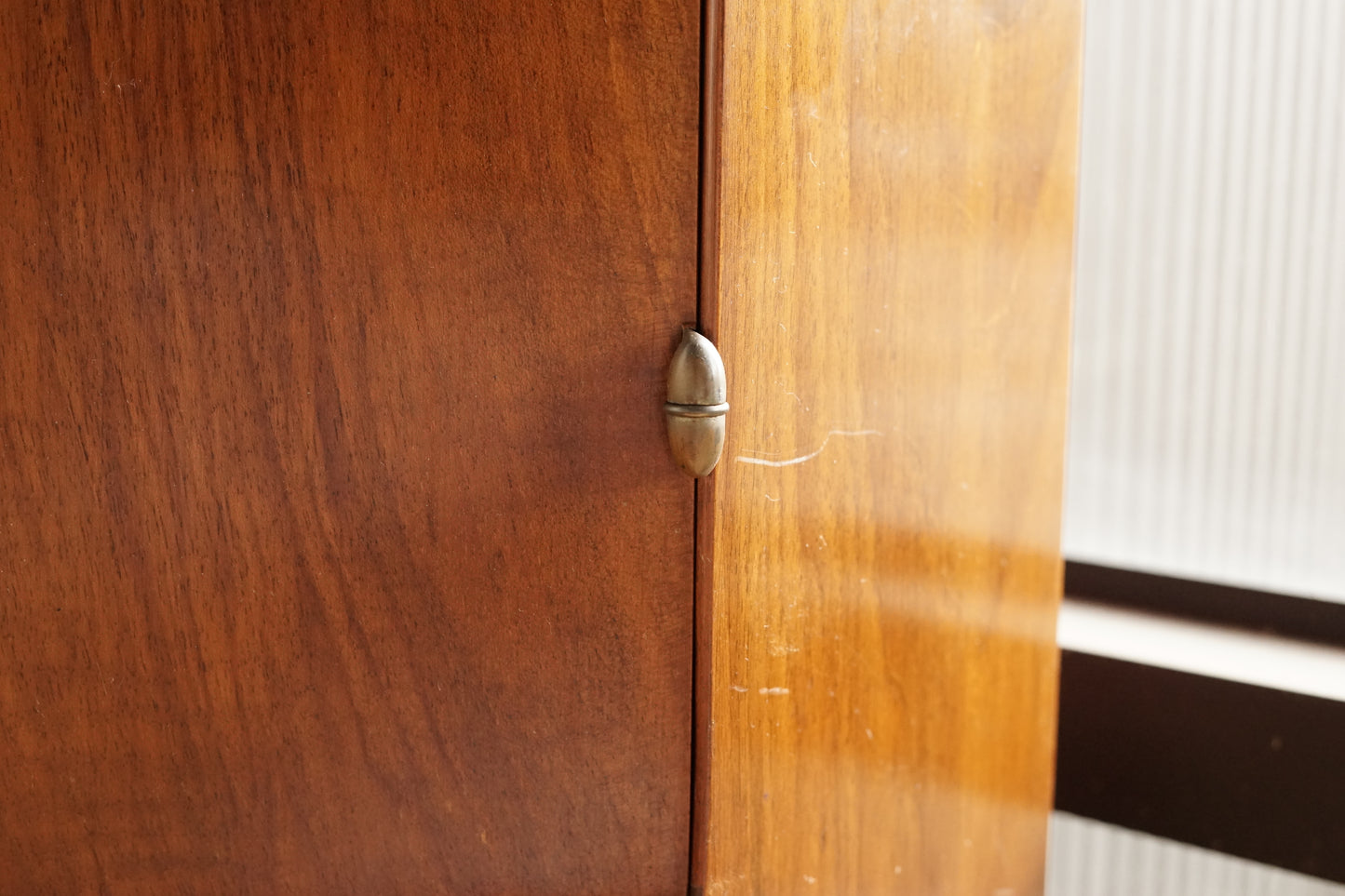 丹麥 桃花心木 高腳 展示收納櫃