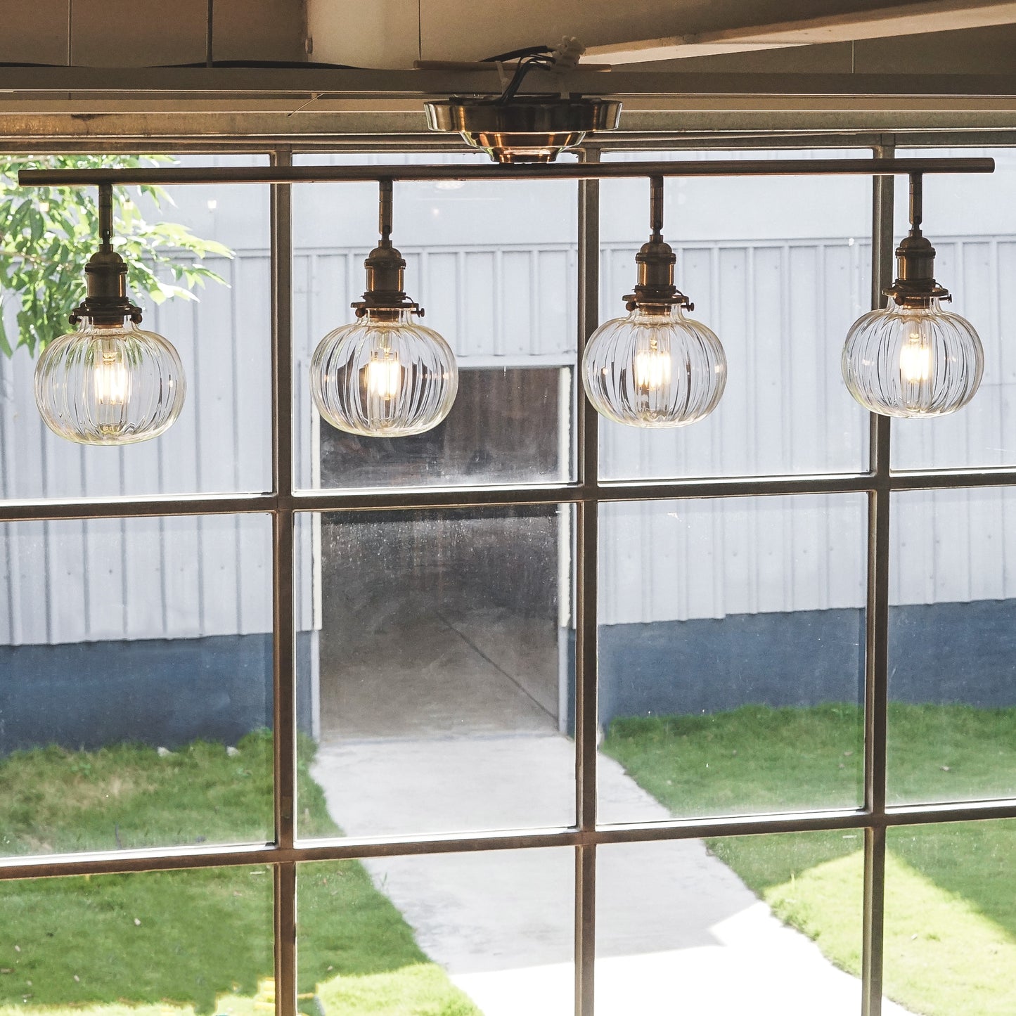 Classic glass ceiling lamp