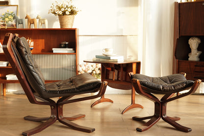 丹麥 Superstar 低背 休閒椅 (附腳蹬)